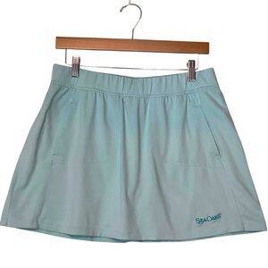 TAIL sz Large Tennis Skort 4 Pockets Stretch Waist Seafoam Green Blue